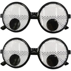 2PCS Googly Eyes Glasses - Funny Glasses, Shaking Giant Eye Glasses for Party Favor