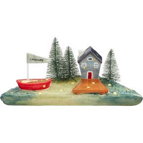 Mud Pie Large Lake Led Sitter; 4 3/4" X 10 1/4"