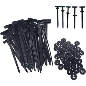 100PCS Nylon Universal Cable Tie Buckle, Locking Zip Ties Holder with Pin & Button Design, Suitable for Car Daily Auto Fixing