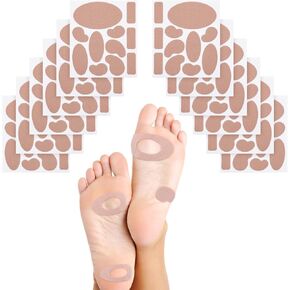 12 Pcs Moleskin for Feet Blisters Adhesive Mole Skin Padding Blister Prevention Anti Wear Heel Pads for Shoes Toes Heels Calluses Boots Hiking Reduce Friction Pain