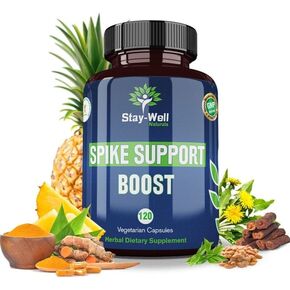 Spike Support Supplement, Nattokinase, Dandelion Root, Irish Sea Moss, Selenium, Black Seed- Natural Immunity Booster | Vegan, Non-GMO, Gluten-Free, 60 Day Supply, 120ct
