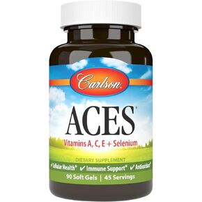 كارلسون - ACES ، الفيتامينات A ، C ، E + السيلينيوم ، الصحة الخلوية ودعم المناعة ، مضادات الأكسدة ، 90 ناعمة