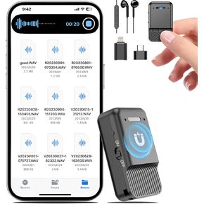 Digital Voice Recorder-68GB Voice Activated Recorder with Playback,Ultra-Thin Tape Audio Recorder,Portable Mini Recording Devices for College Lecture with Password