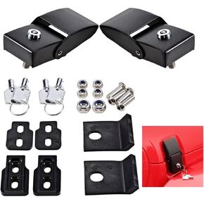 1 Pair Hood Latches Locking Hood Catch Kit Aluminum Alloy Hood Locks,Fit for Jeep Wrangler 2007-2018 JK JKU, 2018-2023 JL JLU & 2020-2023 Gladiator JT, Skull Style
