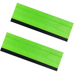 2PCS 6 Inch Block Car Squeegee, Small Car Decals Vinyl Applicator Tool, ABS Mini Car Window Tint Squeegee, Flexible Scraper for Car Mirror Windshield, Glass Clean, Sign Making (Green)