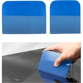 2 PCS PPF Squeegee, Anti-Scratch TPU Rubber Window Tint Squeegee Vinyl Wrap Tool, Soft Scraper for Car Paint Protection Film Installation Water Removal, Car Accessories (Green)