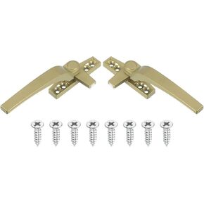 Uxcell 2PCS Casement Window Locking Handle ، سبيكة الزنك قفل المقبض قبضة قبضة اليسار واليد اليمنى للنوافذ ، لون الشمبانيا