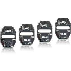 Stainless Steel Car Door Lock Protector Latches Cover Compitable with 2018-2025 Jeep Wrangler JL JLU 4XE Unlimited Sahara Sports Rubicon Gladiator JT Door Lock Cover Parts Accessories (Black)