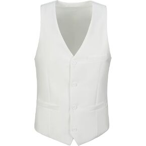 Men's Suit Vest Business Formal Dress Vests for Men Solid Color Casual Wedding Tuxedo Waistcoat