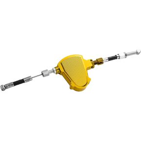 Universal CNC Aluminum Alloy Motorcycles Easy Stunt Pull Clutch Cable Lever Replacement for Economizer System Gold Tone Durable Material