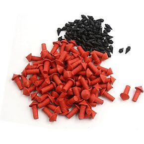 170pcs سيارة Universal Mushroom على شكل إطارات الإطارات الإدراج المسندات Red Black Automotive Parts