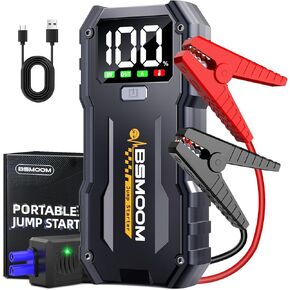 Car Battery Jump Starter, 7000A 26800mAh Jump Starter Battery Pack, 12V Jump Box for Car Battery up to All Gas and 10.0L Diesel Engine Battery Jump Starter with Smart Jumper Clamps,QC3.0, LED Light