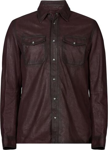 John Varvatos Men's Lionell Leather Shirt Jacket in Saudi Arabia