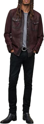 John Varvatos Men's Lionell Leather Shirt Jacket in Saudi Arabia