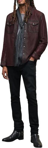 John Varvatos Men's Lionell Leather Shirt Jacket in Saudi Arabia