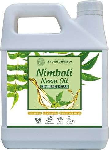 The Good Garden Co. -Waterly Doby Neem Oil للزراعة 33.8 أوقية 100 ٪ طبيعية نقية للزراعة العضوية والبستنة (1 لتر) in Saudi Arabia