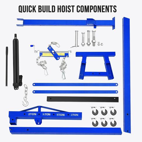 Engine Hoist Crane Cherry Picker with Leveler Stabilizer, 2 Ton(4400LB) Hydraulic Garage Shop Engine Lift Jack in Saudi Arabia