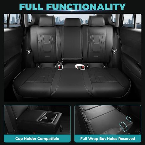 for Toyota Corolla Cross Seat Covers L LE XLE 2021 2022 2023 2024 2025, Custom Car Seat Covers Full Set, Luxury Leather Seat Covers for SUV, Waterproof Car Seat Cover, Black Not for Hybrid in Kuwait