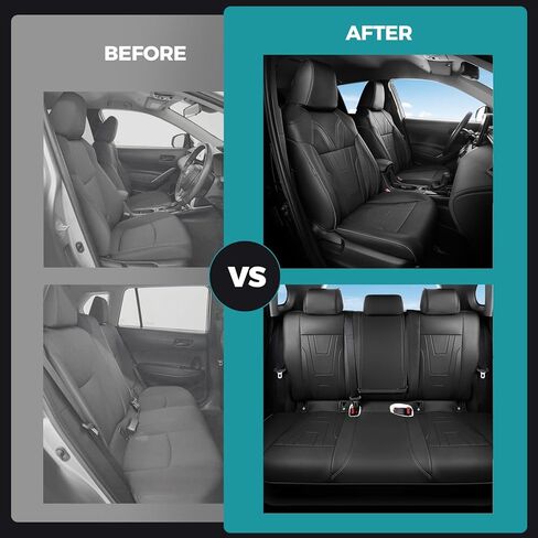 for Toyota Corolla Cross Seat Covers L LE XLE 2021 2022 2023 2024 2025, Custom Car Seat Covers Full Set, Luxury Leather Seat Covers for SUV, Waterproof Car Seat Cover, Black Not for Hybrid in Kuwait