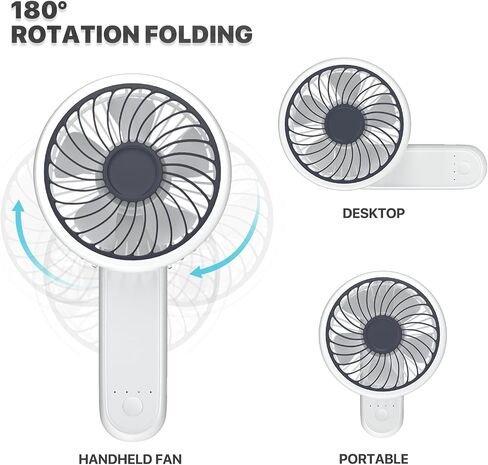 mollie 4-Inch Small USB Desk Fan for Home Office Bedroom Mini Personal Desktop Air Circulator Ultra Quiet Cooling Table Fan Adjustable Tilt Black in Saudi Arabia