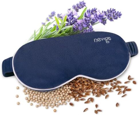 NEWGO Microwave Heated Eye Mask Soothing Relief for Dry Eyes, Heat Therapy Warm Eye Compress with Removable Cover for Stye, Blepharitis, Relaxation or Gift Choice - Blue in Saudi Arabia