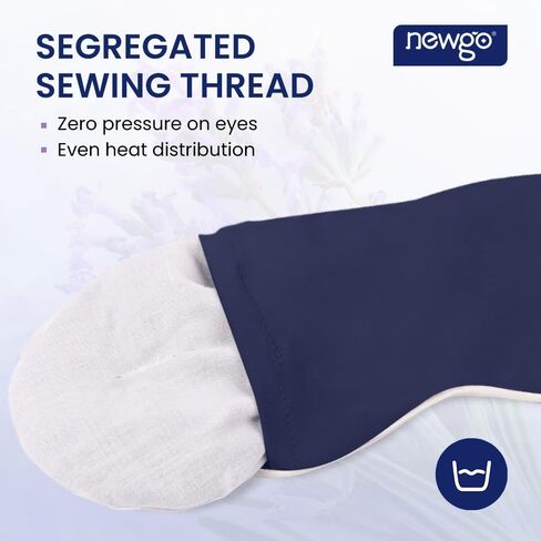 NEWGO Microwave Heated Eye Mask Soothing Relief for Dry Eyes, Heat Therapy Warm Eye Compress with Removable Cover for Stye, Blepharitis, Relaxation or Gift Choice - Blue in Saudi Arabia