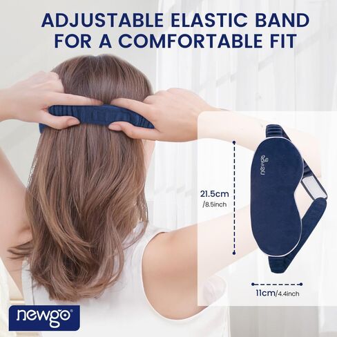 NEWGO Microwave Heated Eye Mask Soothing Relief for Dry Eyes, Heat Therapy Warm Eye Compress with Removable Cover for Stye, Blepharitis, Relaxation or Gift Choice - Blue in Saudi Arabia