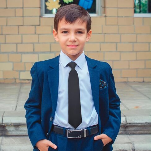 Boys Tie, Pre-tied Kids Tie for Boys Adjustable Boy Necktie for Wedding Graduation School Uniforms First Communion in Saudi Arabia