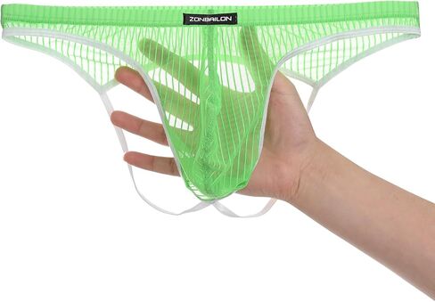 Mens Sheer Bulge Enhancing Jockstrap Briefs See Through Flex Thongs Underwear Pack S M L XL 2XL in Saudi Arabia