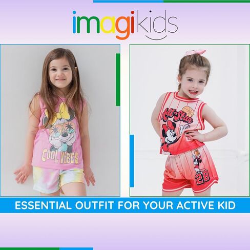 Disney Minnie Mouse Tank Top and Mesh Shorts Outfit Set Infant to Big Kid Sizes (12 Months - 10-12) in Saudi Arabia