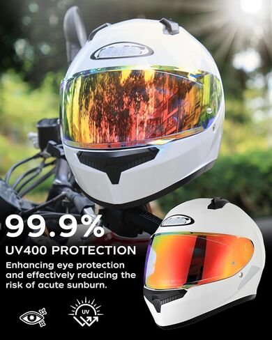 Soman HJ-34P Visor, Tinted HJ-34P Shield Replacement Compatible with C10 UV Protection (Silver) in Kuwait