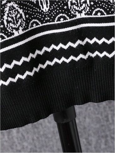 Wdirara Boy's Long Sleeve Paisley Print Sweater Sweater Crew Neck Dozy Tropover Top in Saudi Arabia