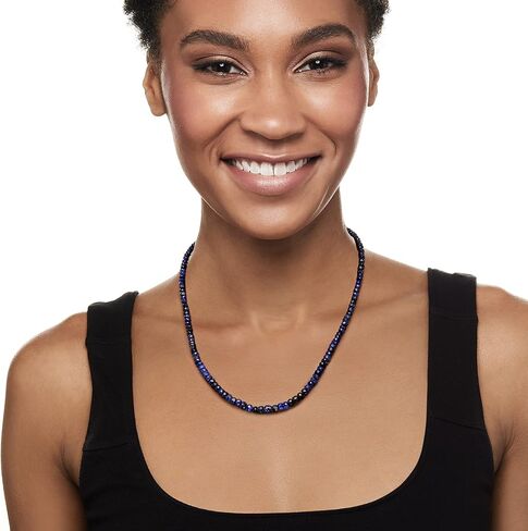 Ross-Simons Beaded Gemstone Necklace with Sterling Silver 80-90 ct. tw. in Saudi Arabia