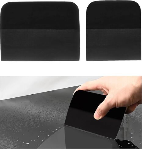 2 PCS PPF Squeegee, Anti-Scratch TPU Rubber Window Tint Squeegee Vinyl Wrap Tool, Soft Scraper for Car Paint Protection Film Installation Water Removal, Car Accessories (Green) in Kuwait