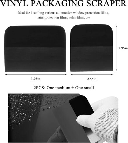 2 PCS PPF Squeegee, Anti-Scratch TPU Rubber Window Tint Squeegee Vinyl Wrap Tool, Soft Scraper for Car Paint Protection Film Installation Water Removal, Car Accessories (Green) in Kuwait