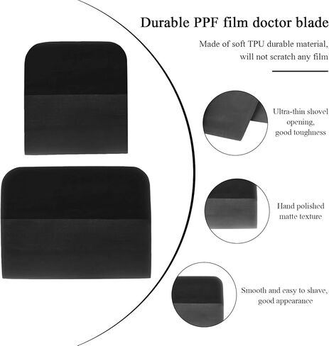 2 PCS PPF Squeegee, Anti-Scratch TPU Rubber Window Tint Squeegee Vinyl Wrap Tool, Soft Scraper for Car Paint Protection Film Installation Water Removal, Car Accessories (Green) in Kuwait