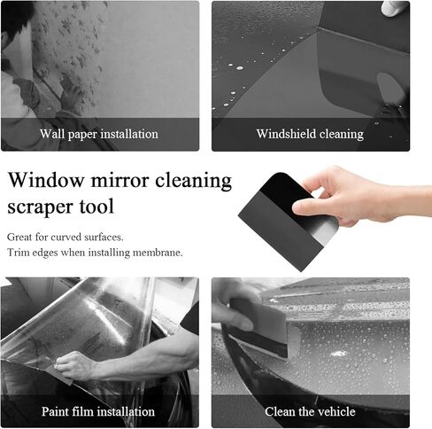 2 PCS PPF Squeegee, Anti-Scratch TPU Rubber Window Tint Squeegee Vinyl Wrap Tool, Soft Scraper for Car Paint Protection Film Installation Water Removal, Car Accessories (Green) in Kuwait