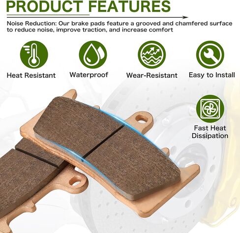 LOCOPOW Sintered Brake Pads For Suzuki Hayabusa GSX1300 1300R 1999-2007/ Bandit 1200 GSF1200S 2001-2005/GSXR1100W 1993-1998/GSXR750W 1994-1996/TL1000R 1998-2003, Front and Rear in Kuwait