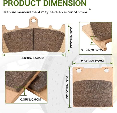 LOCOPOW Sintered Brake Pads For Suzuki Hayabusa GSX1300 1300R 1999-2007/ Bandit 1200 GSF1200S 2001-2005/GSXR1100W 1993-1998/GSXR750W 1994-1996/TL1000R 1998-2003, Front and Rear in Kuwait