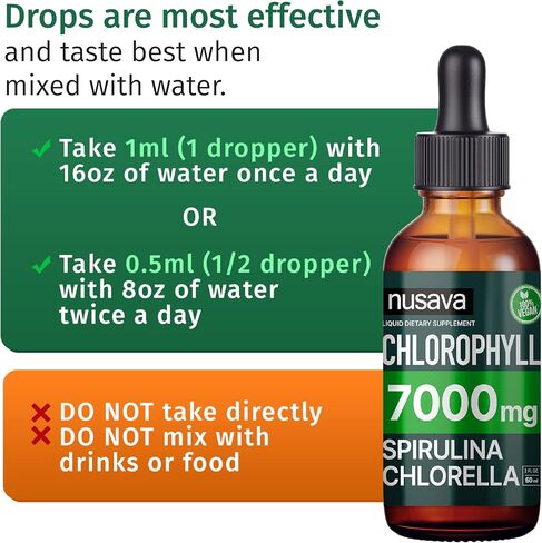 (4 Pack) 4-in-1 Vegan Chlorophyll Liquid Drops 7000mg for Immune Support, Energy, Gut and Skin Health - Liquid Chlorophyll - Internal Deodorant Enriched with Chlorella, Spirulina, & Copper, 8 Fl Oz in Saudi Arabia