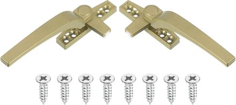 Uxcell 2PCS Casement Window Locking Handle ، سبيكة الزنك قفل المقبض قبضة قبضة اليسار واليد اليمنى للنوافذ ، لون الشمبانيا in Saudi Arabia