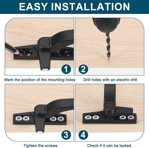 Uxcell 2PCS Casement Window Locking Handle ، سبيكة الزنك قفل المقبض قبضة قبضة اليسار واليد اليمنى للنوافذ ، لون الشمبانيا in Saudi Arabia