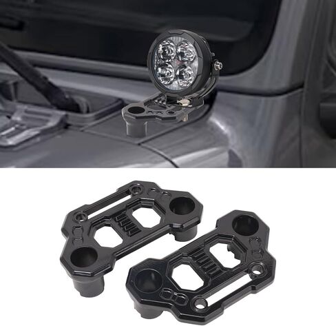 Wrangler JL Light Bar Hood Mounting Brackets, Gladiator JT Ditch Light Cowl Mount Brackets A-Pillar LED Fog Light Pod Brackets for 2018-2025 Jeep Wrangler JL JLU 4xe Gladiator JT Accessories in Kuwait