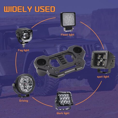 Wrangler JL Light Bar Hood Mounting Brackets, Gladiator JT Ditch Light Cowl Mount Brackets A-Pillar LED Fog Light Pod Brackets for 2018-2025 Jeep Wrangler JL JLU 4xe Gladiator JT Accessories in Kuwait