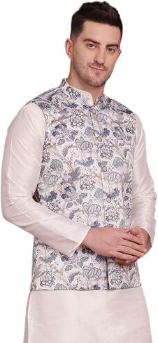 سترة نهرو التقليدية للرجال من Maple Clothing سترة هندية صدرية زهرية in Saudi Arabia