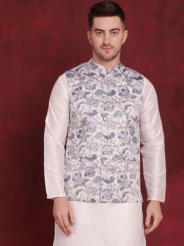 سترة نهرو التقليدية للرجال من Maple Clothing سترة هندية صدرية زهرية in Saudi Arabia