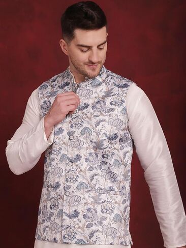 سترة نهرو التقليدية للرجال من Maple Clothing سترة هندية صدرية زهرية in Saudi Arabia
