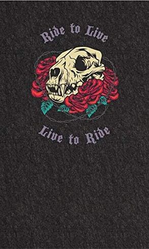 PIG Personalized Motorcycle Mat | Skull, Roses and Snake | 3' x 10' Custom Text Motorcycle Parking Mat | PM70123POR-3X10T-BK in Saudi Arabia