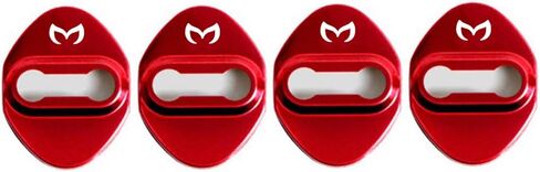 MAXDOOL Stainless Steel Car Door Lock Latches Cover Protector for for Mazda 3,6, Miata MX-5 CX-3,CX-5,CX-9 Car, 3M Adhesive Backing（ Pack of 4） (Red) in Kuwait