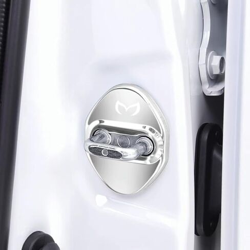 MAXDOOL Stainless Steel Car Door Lock Latches Cover Protector for for Mazda 3,6, Miata MX-5 CX-3,CX-5,CX-9 Car, 3M Adhesive Backing（ Pack of 4） (Red) in Kuwait